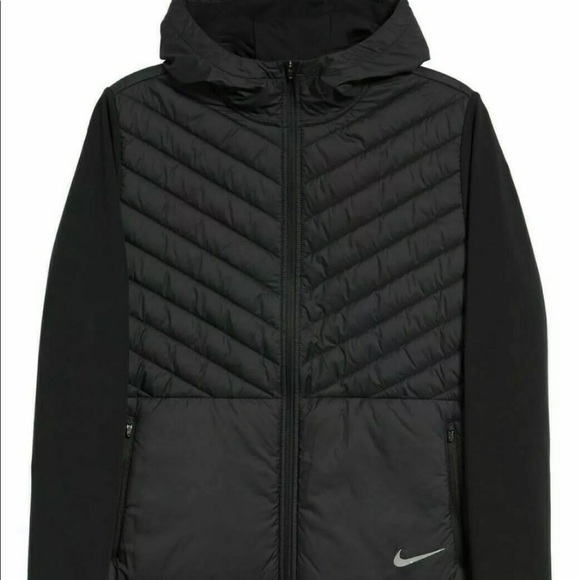 men's hooded running jacket nike aerolayer